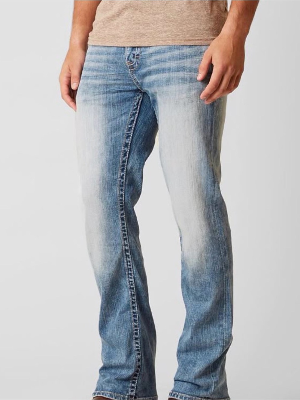 BKE Aiden Light Blue Bootcut Men's Jeans